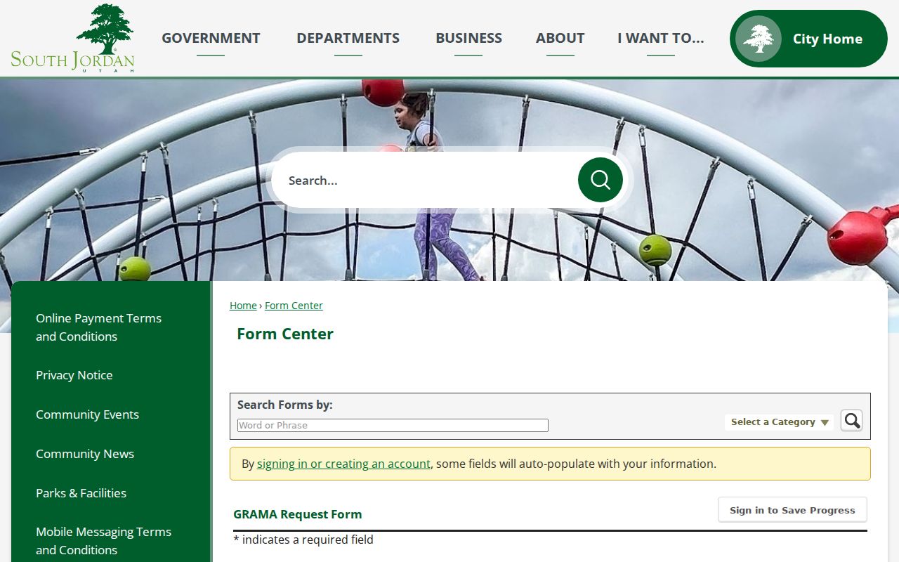 South Jordan people search GRAMA request options